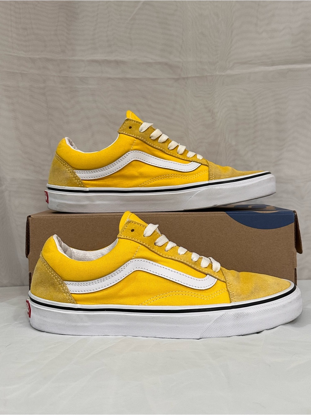 Vans Old Skool | Bright Yellow & White Low Top Sneakers | Men’s 8.5 Women’s 10